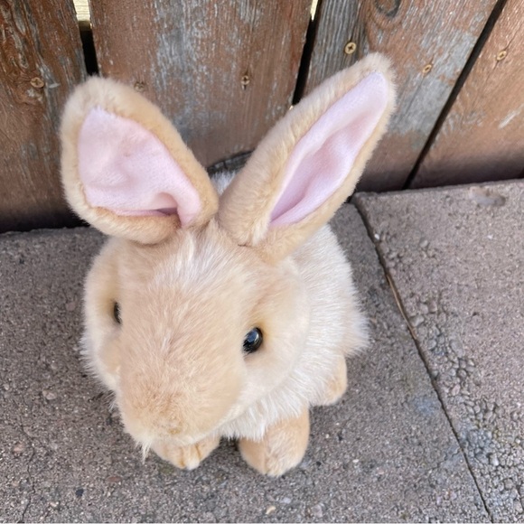 MYONI AURORA Plush Stuffed Animal Bunny Rabbit Tan Fuzzy - Picture 4 of 8